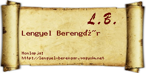 Lengyel Berengár névjegykártya